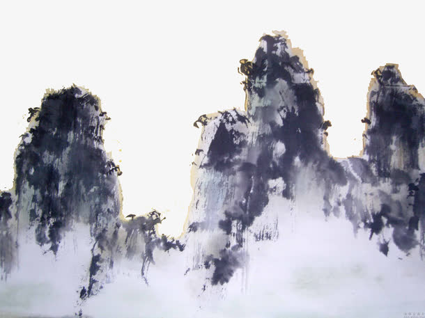 中国风山水素材图免抠