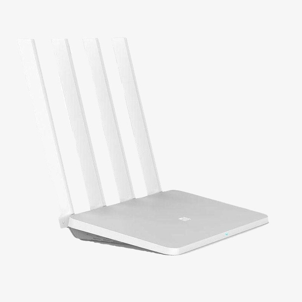 小米路由器银色四根天线穿墙王w免抠