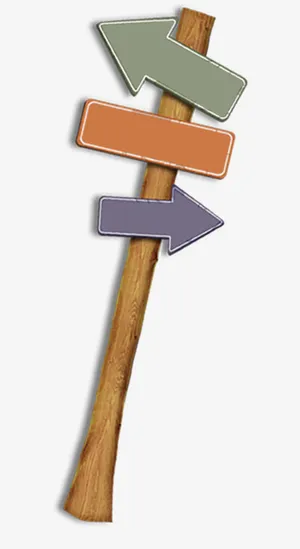 卡通指示牌免抠