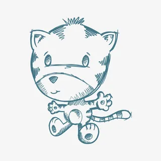 卡通手绘老虎免抠