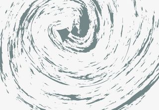 深绿色旋转图案免抠