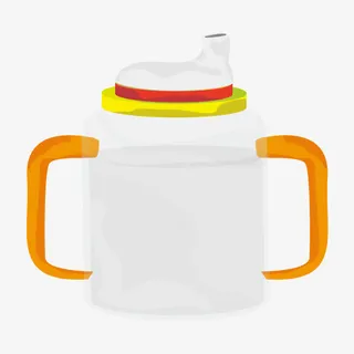 矢量手绘高清儿童喝水杯素材免抠