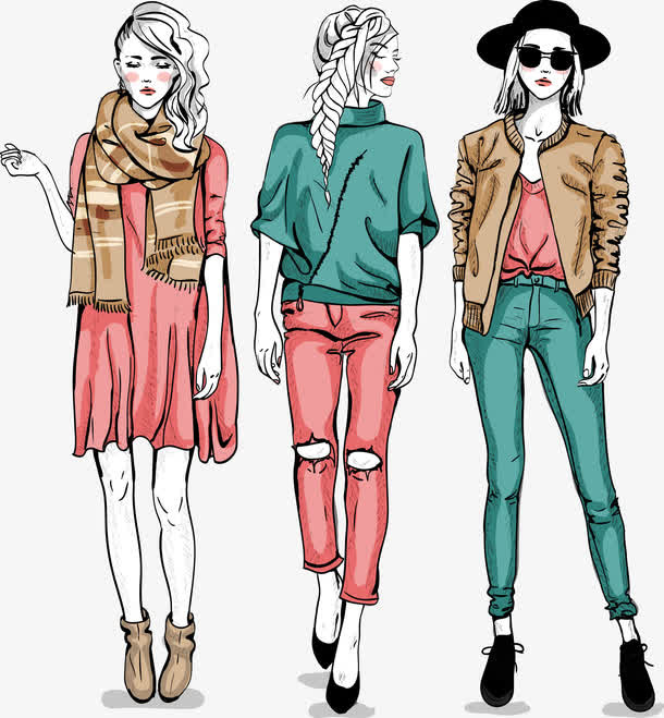 时尚女人 模特免抠