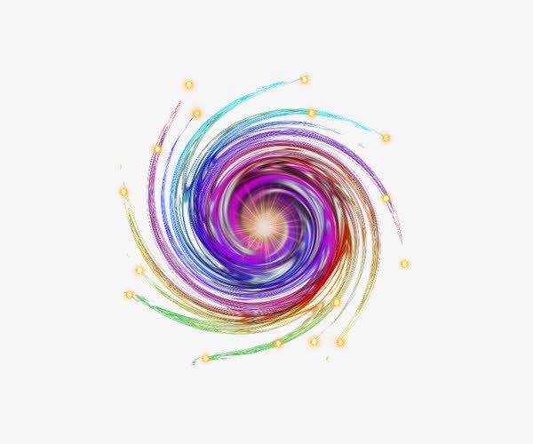 螺旋散光星辰效果元素免抠