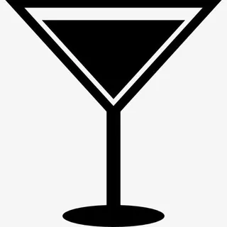 喝雅致的玻璃三角形状充满液体图标免抠