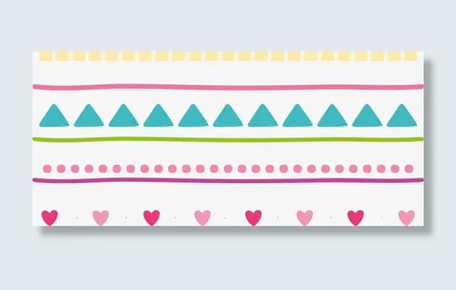 多种卡通手绘几何形状分界线免抠