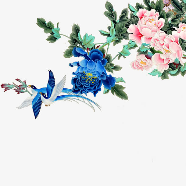 花鸟图免抠