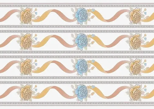 鲜花丝带条纹免抠