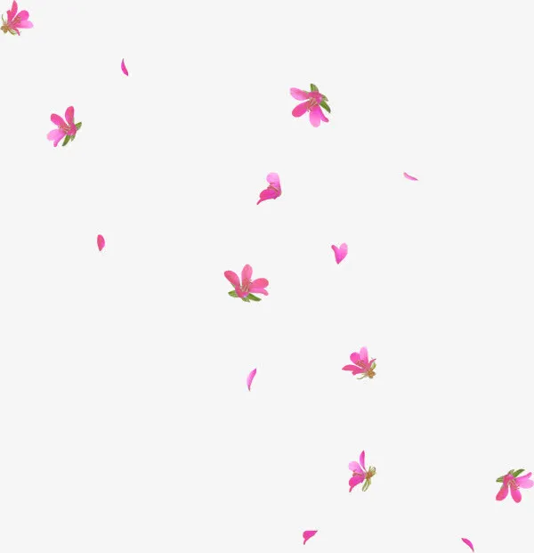桃花飘落而下免抠