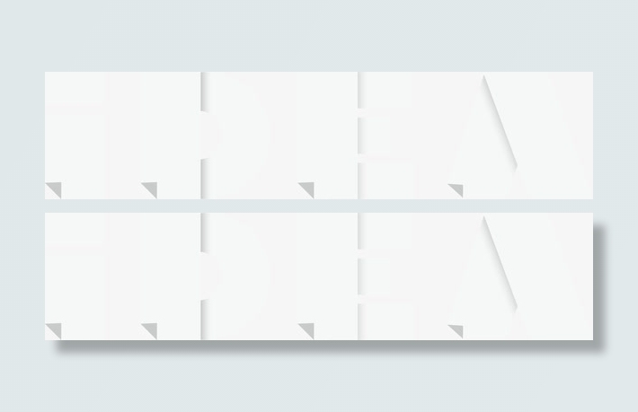 白色纸片IDEA艺术字免抠