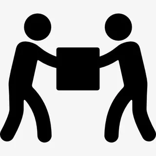 男子携带一个盒子图标免抠