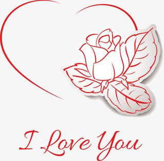 红色玫瑰我爱你免抠