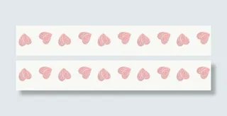 卡通粉心边框素材免抠