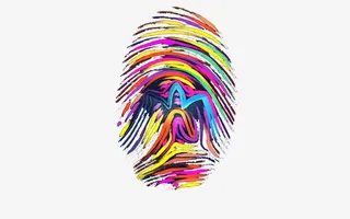 彩色指纹识别免抠