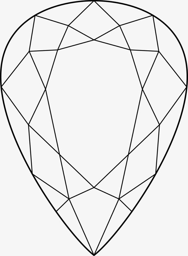 线条钻石矢量图免抠