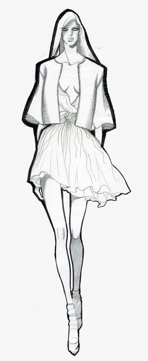 创意人像手绘插画免抠