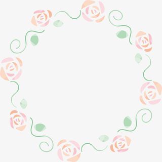 美丽婚礼玫瑰花草环免抠