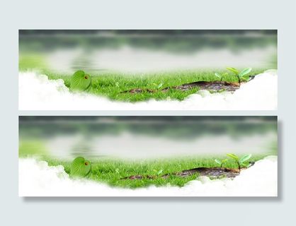 湖畔春天banner海报高清