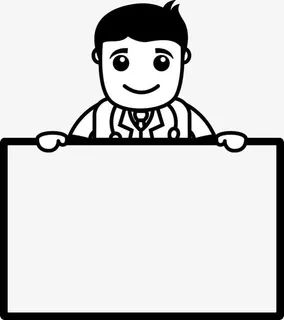 简约医生边框免抠