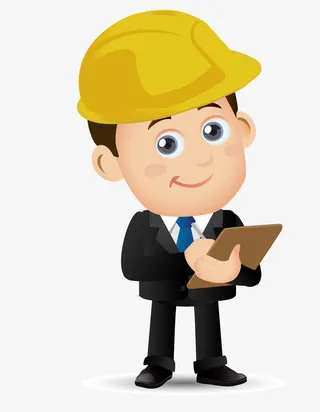 卡通手绘劳动的男人免抠