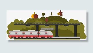 高铁火车站免抠