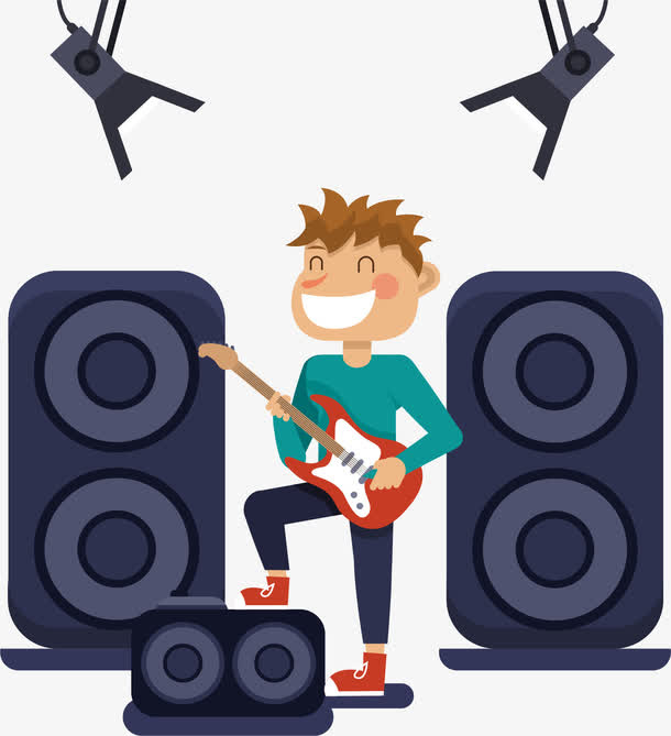 聚光灯下的摇滚歌手免抠