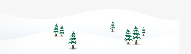 雪地里的松树免抠
