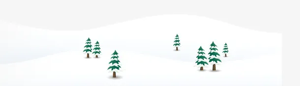 雪地里的松树免抠