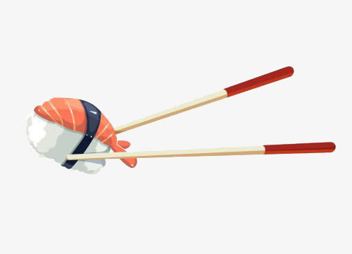 筷子夹寿司素材免抠免抠