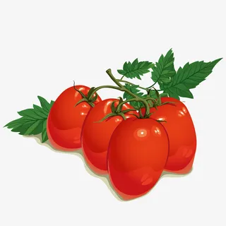 卡通手绘水彩红色的圣女果免抠