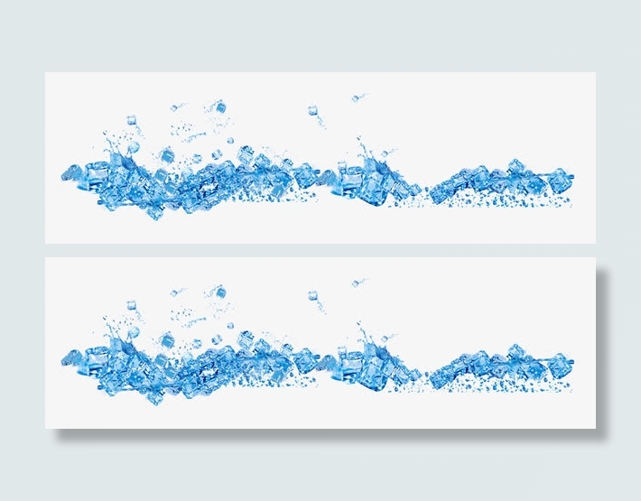 蓝色小碎冰图片免抠