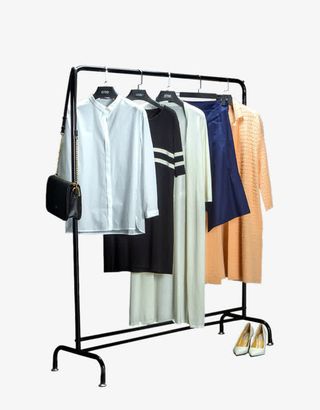 落地式不锈钢婴儿晒衣架免抠