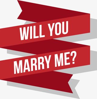 嫁给我吧红色标签免抠