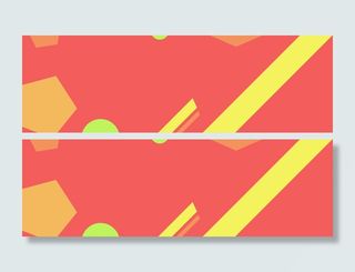 红色炫酷扁平几何背景banner高清