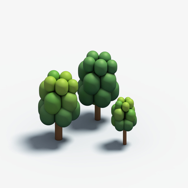 C4D树植物3D立体模型免抠