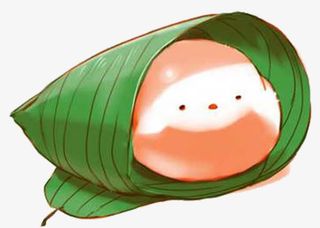 卡通手绘糯米团子端午节粽子免抠