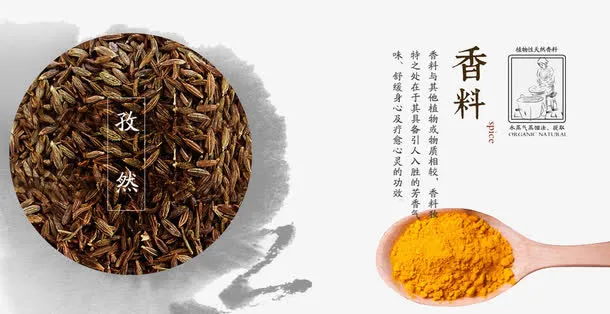 孜然宣传海报免抠