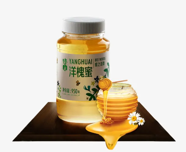木板上的洋槐蜜免抠