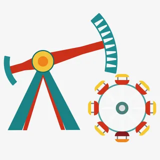 超级大摆锤过山车矢量素材免抠