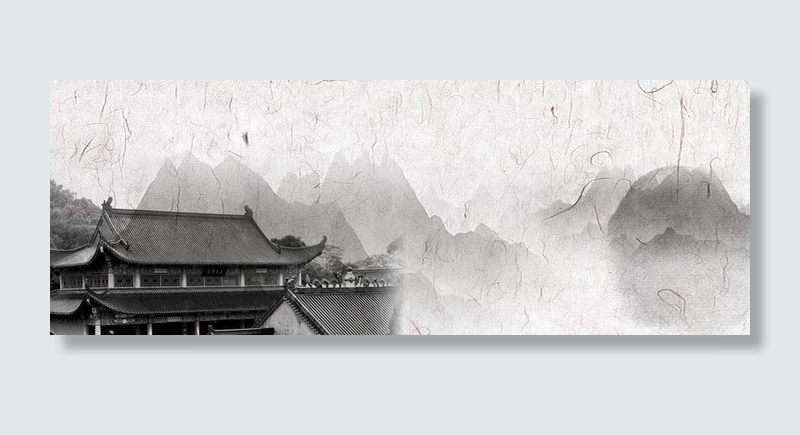 水墨纹理灰色banner背景高清