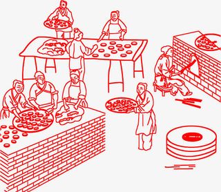 作坊 食品制作免抠