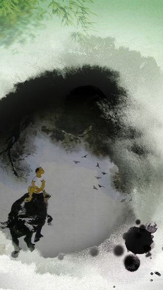 清明牧童H5背景高清