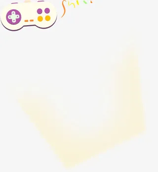 卡通发光特效游戏手柄免抠