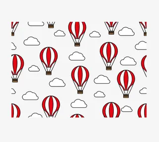 热气球无缝背景图