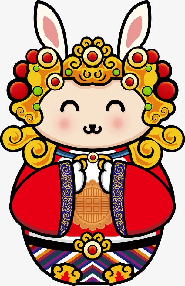兔耳朵卡通形象素材免抠
