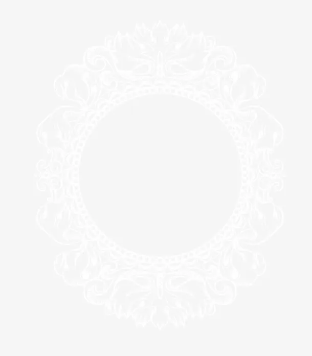 白色粉笔花纹免抠