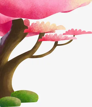 水彩大树免抠