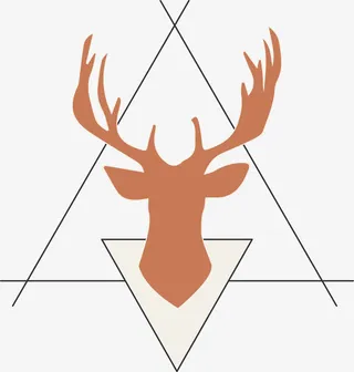 动感三角形动物头像免抠