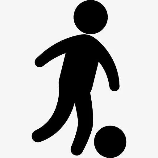 男孩踢足球图标免抠