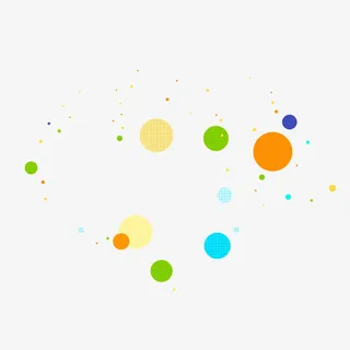 彩色圆点装饰背景免抠图